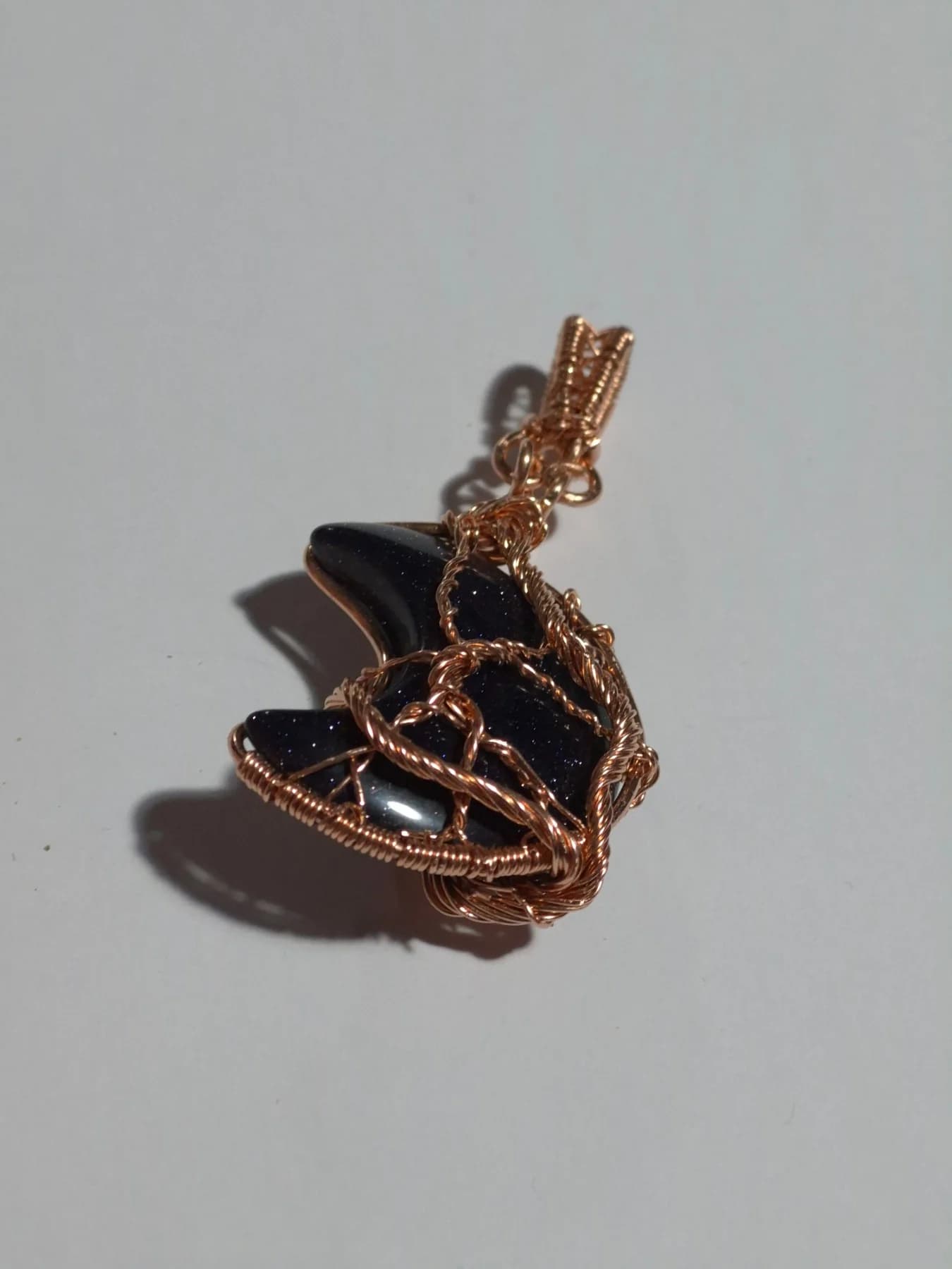 Luna ,  handmade copper wire wrapped labradorite jewellery, view 4
