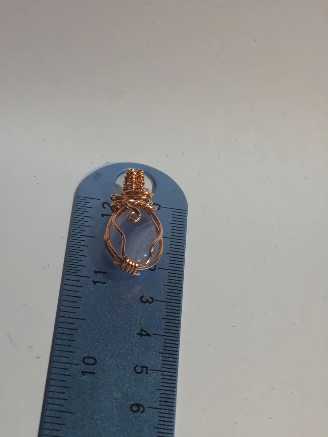 Blue Tear ,  handmade copper wire wrapped labradorite jewellery, view 3