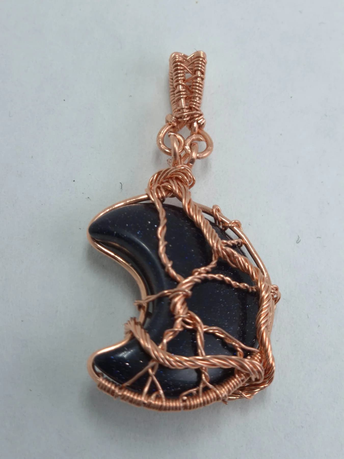 Luna ,  handmade copper wire wrapped labradorite jewellery, view 5