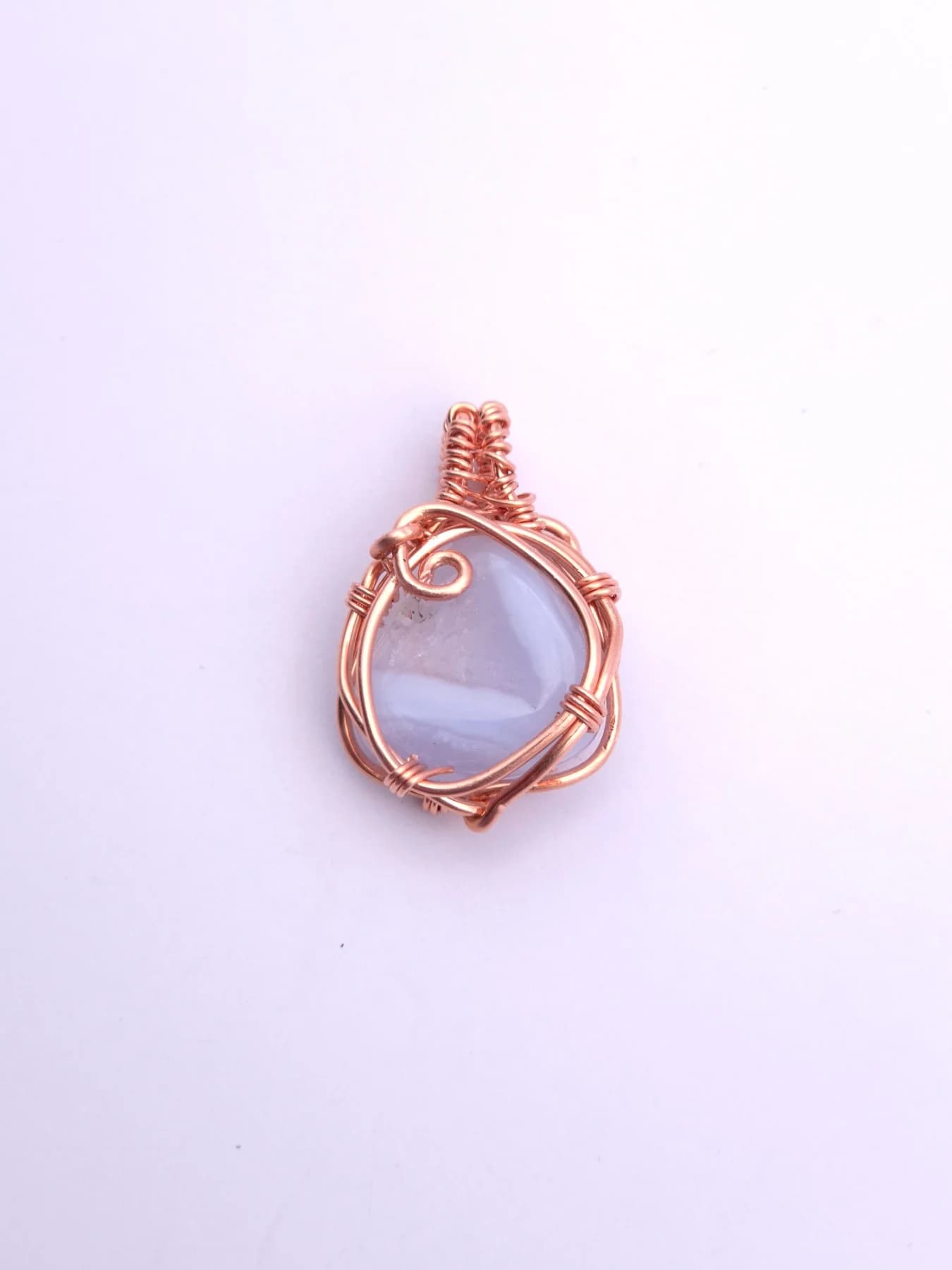 Perfection  ,  handmade copper wire wrapped labradorite pendant by Bent Copper, North East England