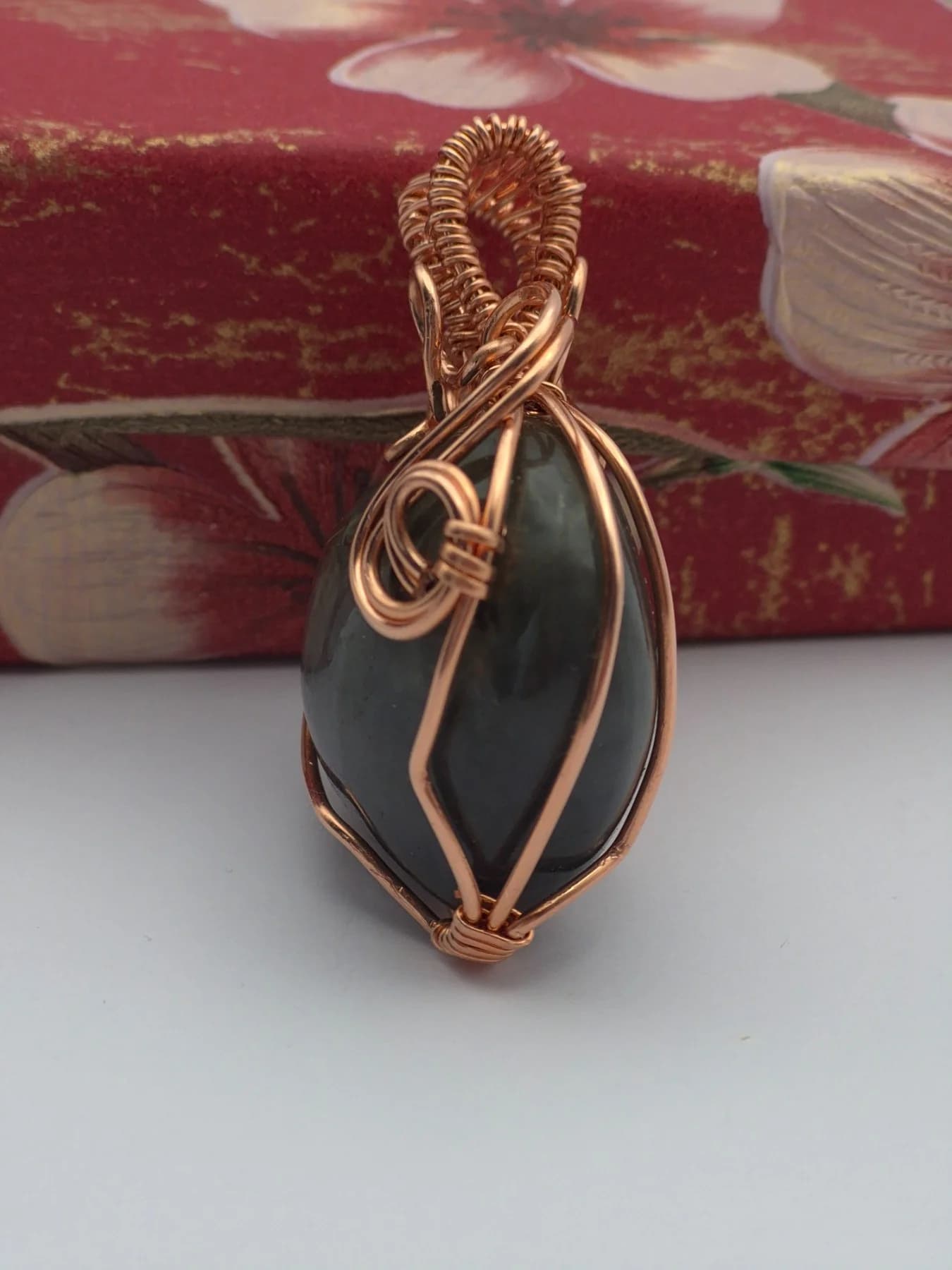 Bliss ,  handmade copper wire wrapped labradorite jewellery, view 2