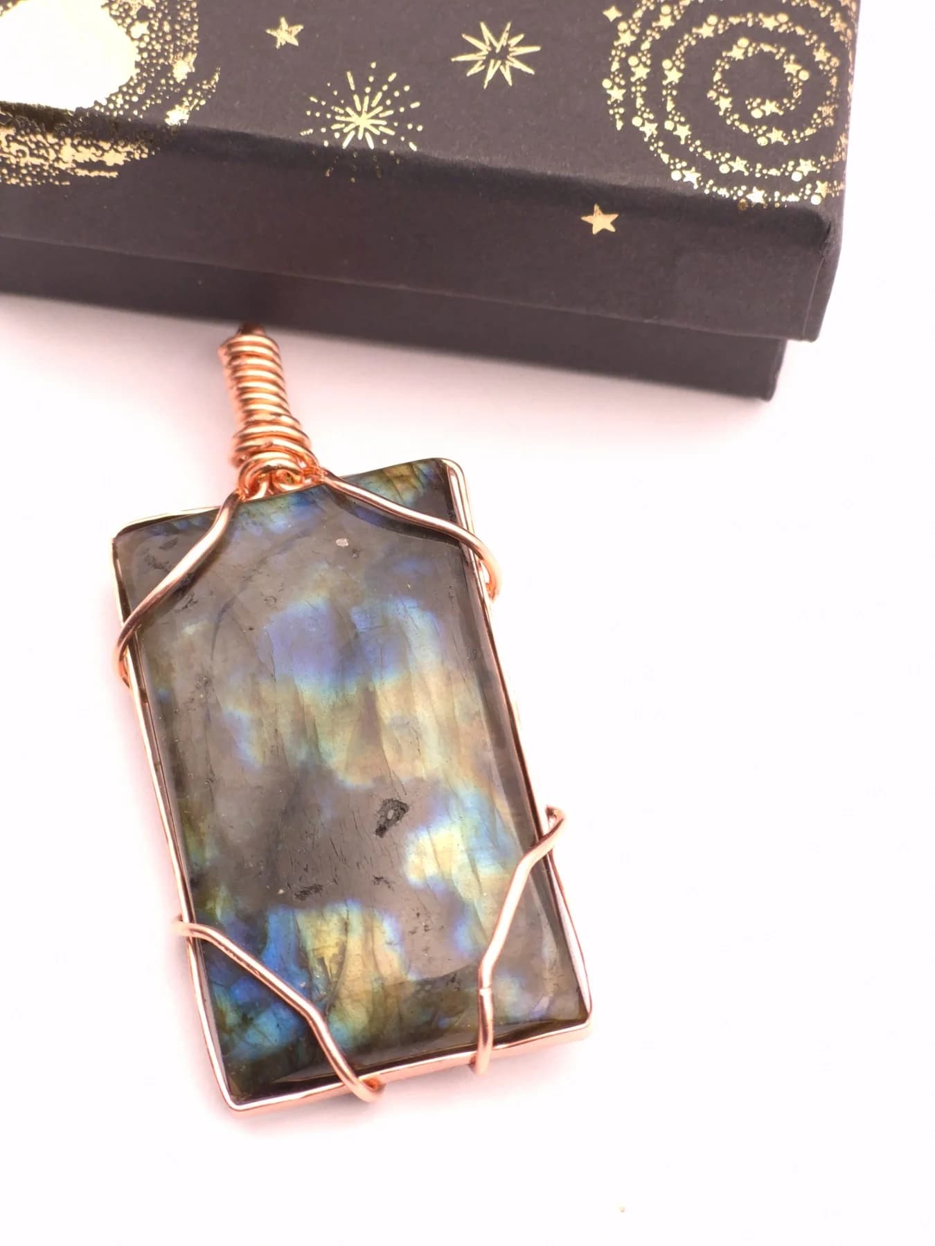 Portal ,  handmade copper wire wrapped labradorite jewellery, view 6