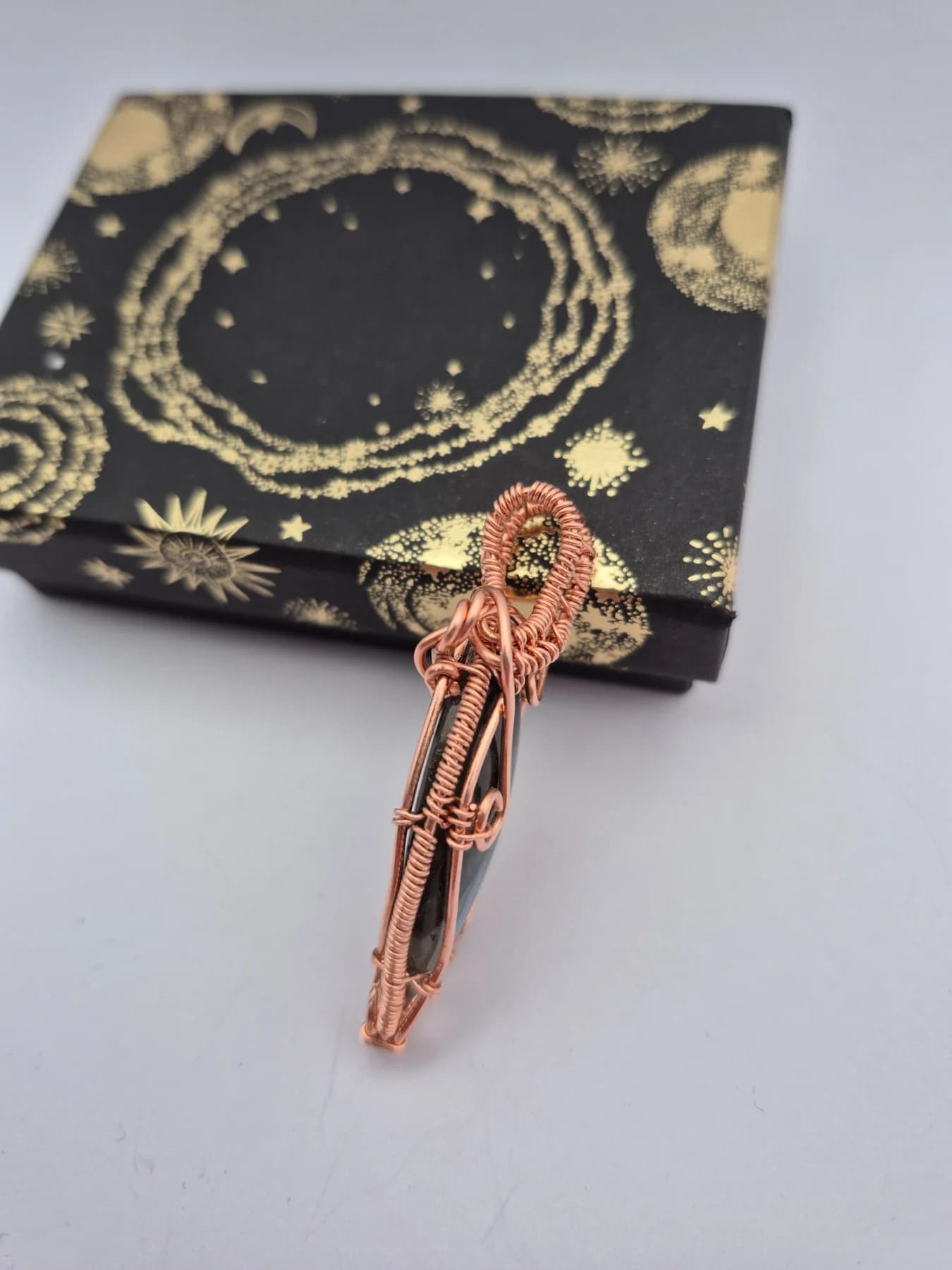 Aura ,  handmade copper wire wrapped labradorite jewellery, view 5