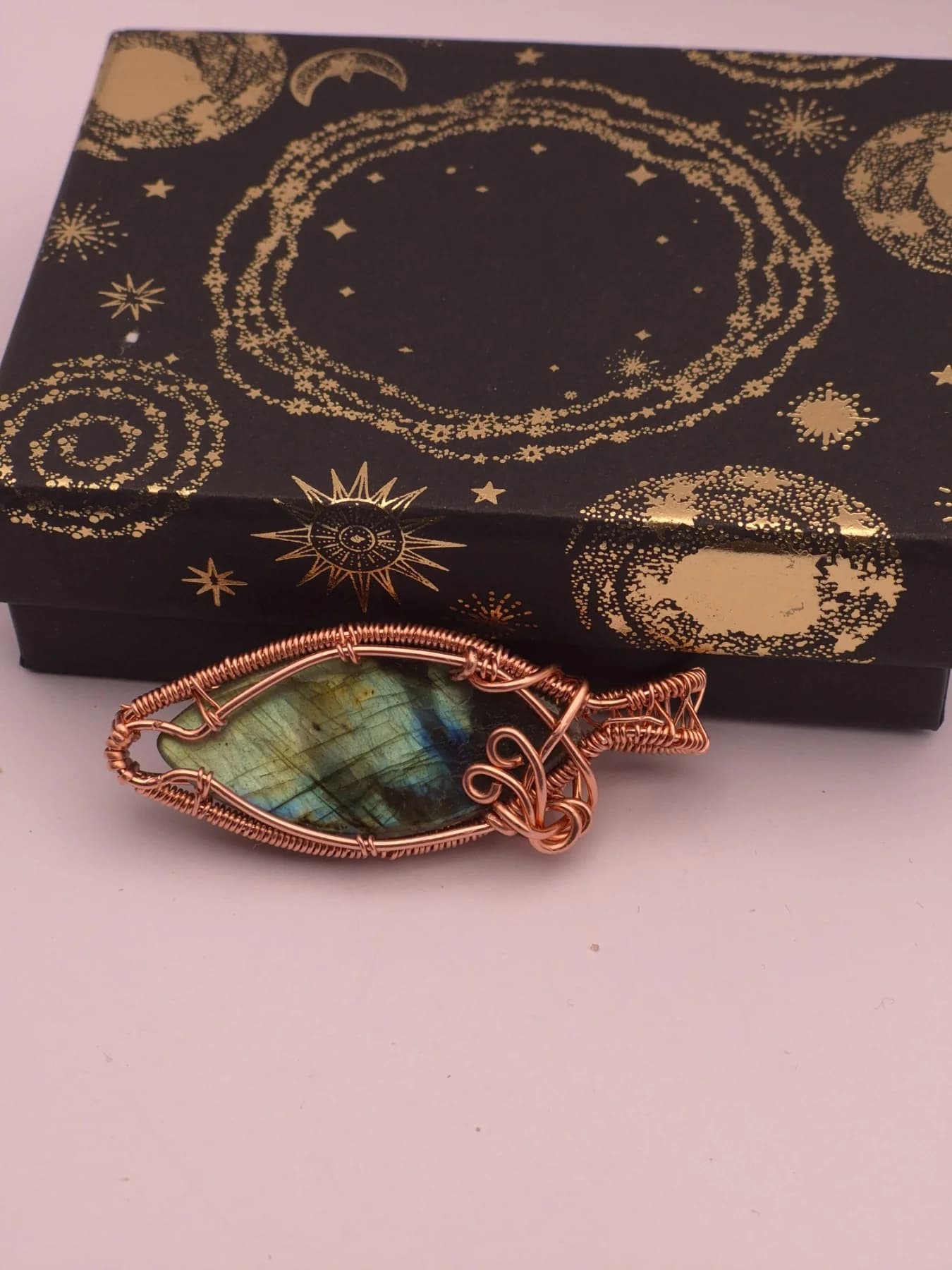 Aura ,  handmade copper wire wrapped labradorite jewellery, view 6