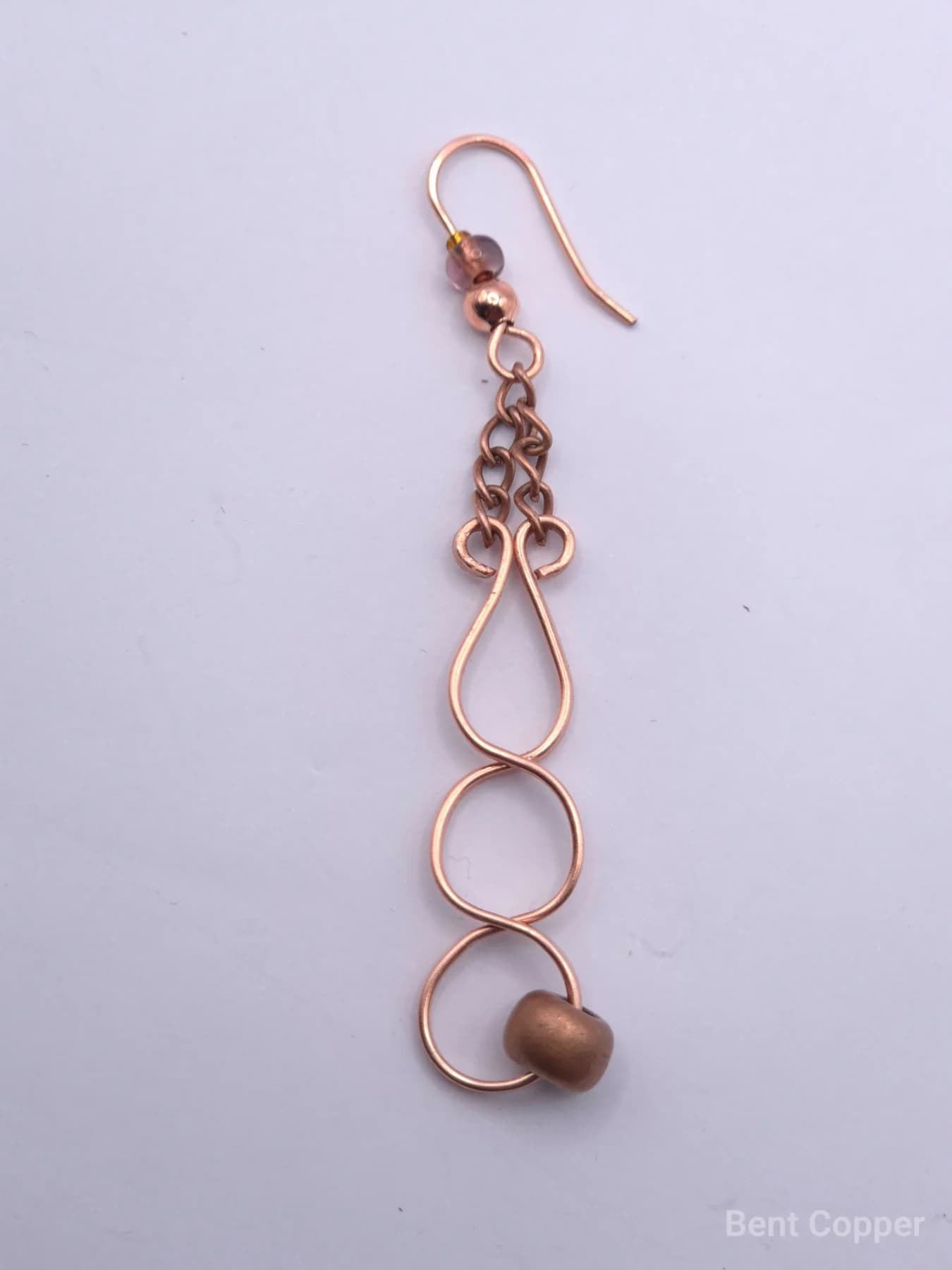 Infinity  ,  handmade copper wire wrapped labradorite jewellery, view 2