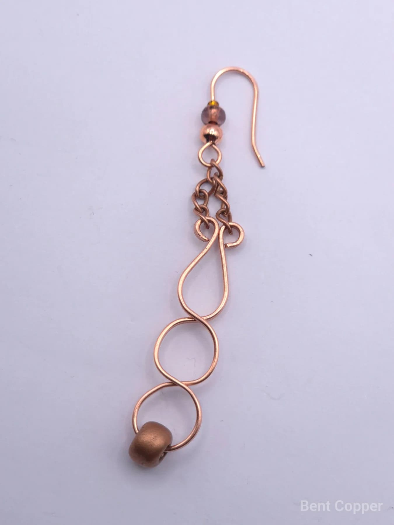 Infinity  ,  handmade copper wire wrapped labradorite jewellery, view 3