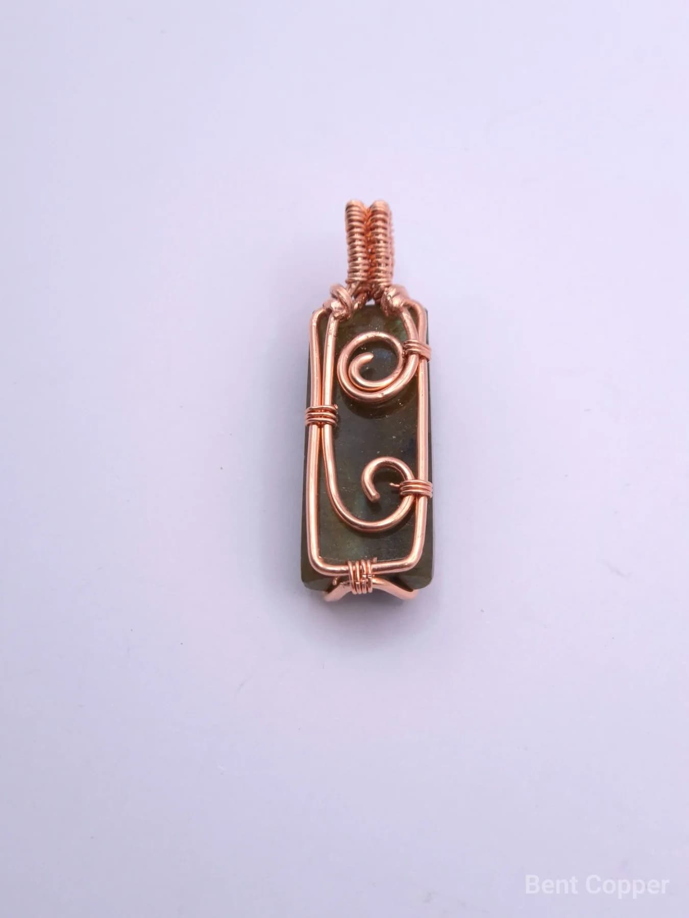 Time and Tides ,  handmade copper wire wrapped labradorite jewellery, view 3