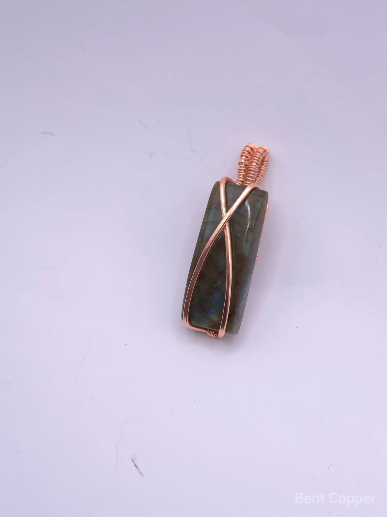 Time and Tides ,  handmade copper wire wrapped labradorite jewellery, view 4