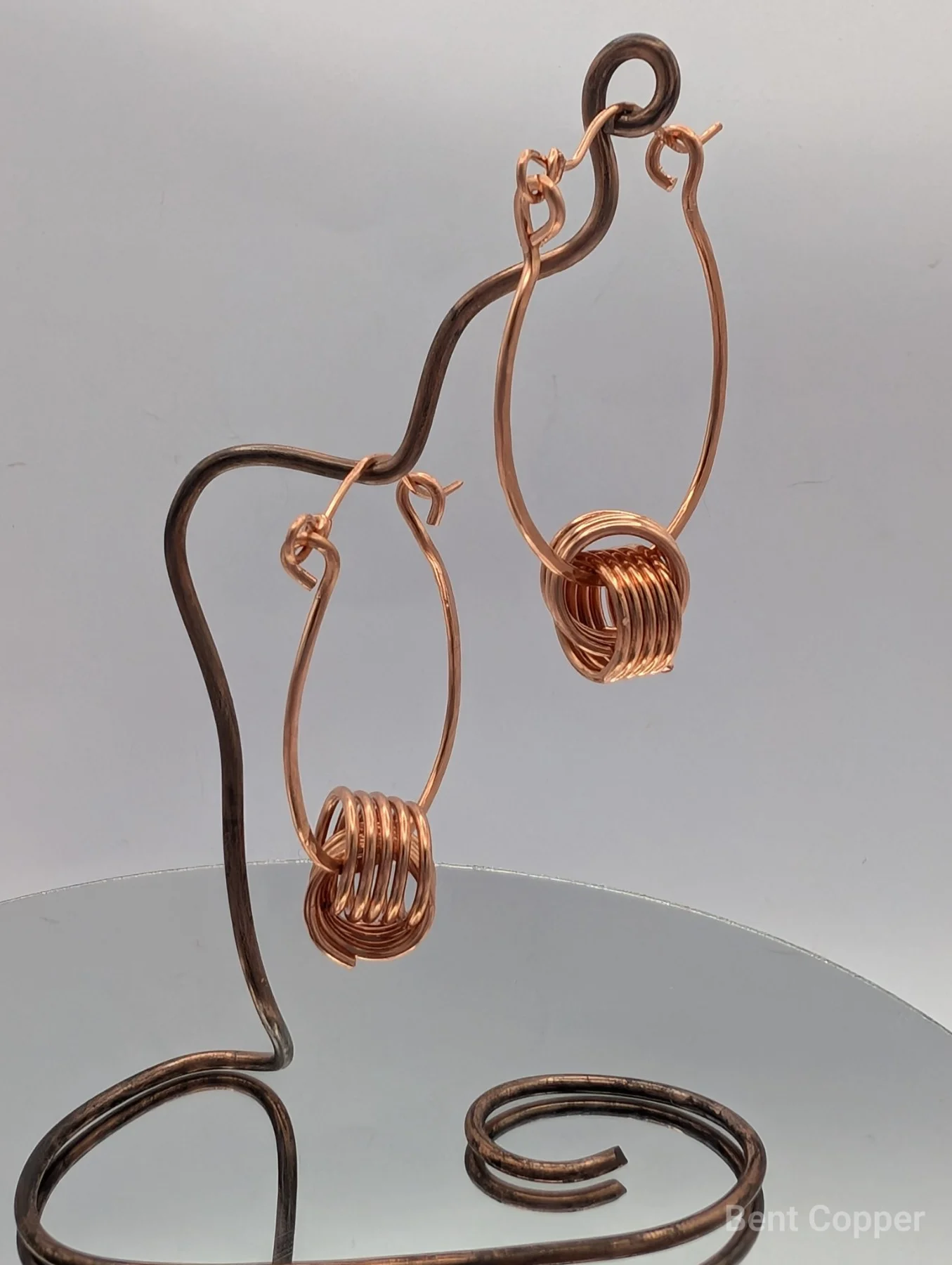 Entwined ,  handmade copper wire wrapped labradorite jewellery, view 2