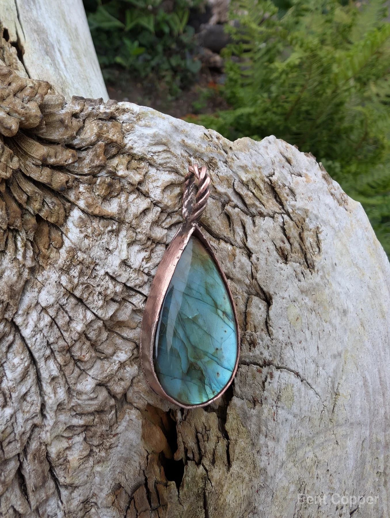 Purity ,  handmade copper wire wrapped labradorite jewellery, view 2