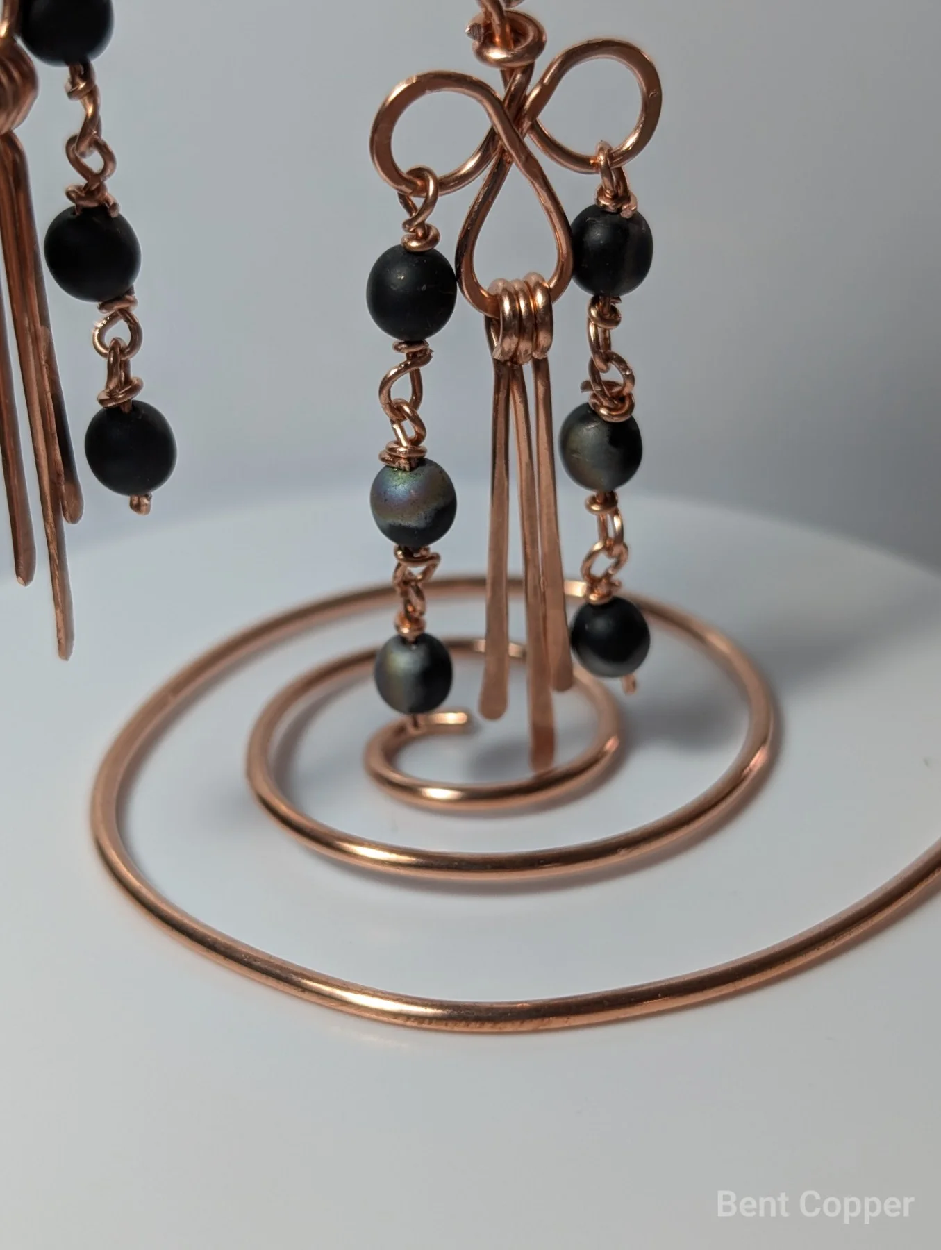 Twilight ,  handmade copper wire wrapped labradorite jewellery, view 2