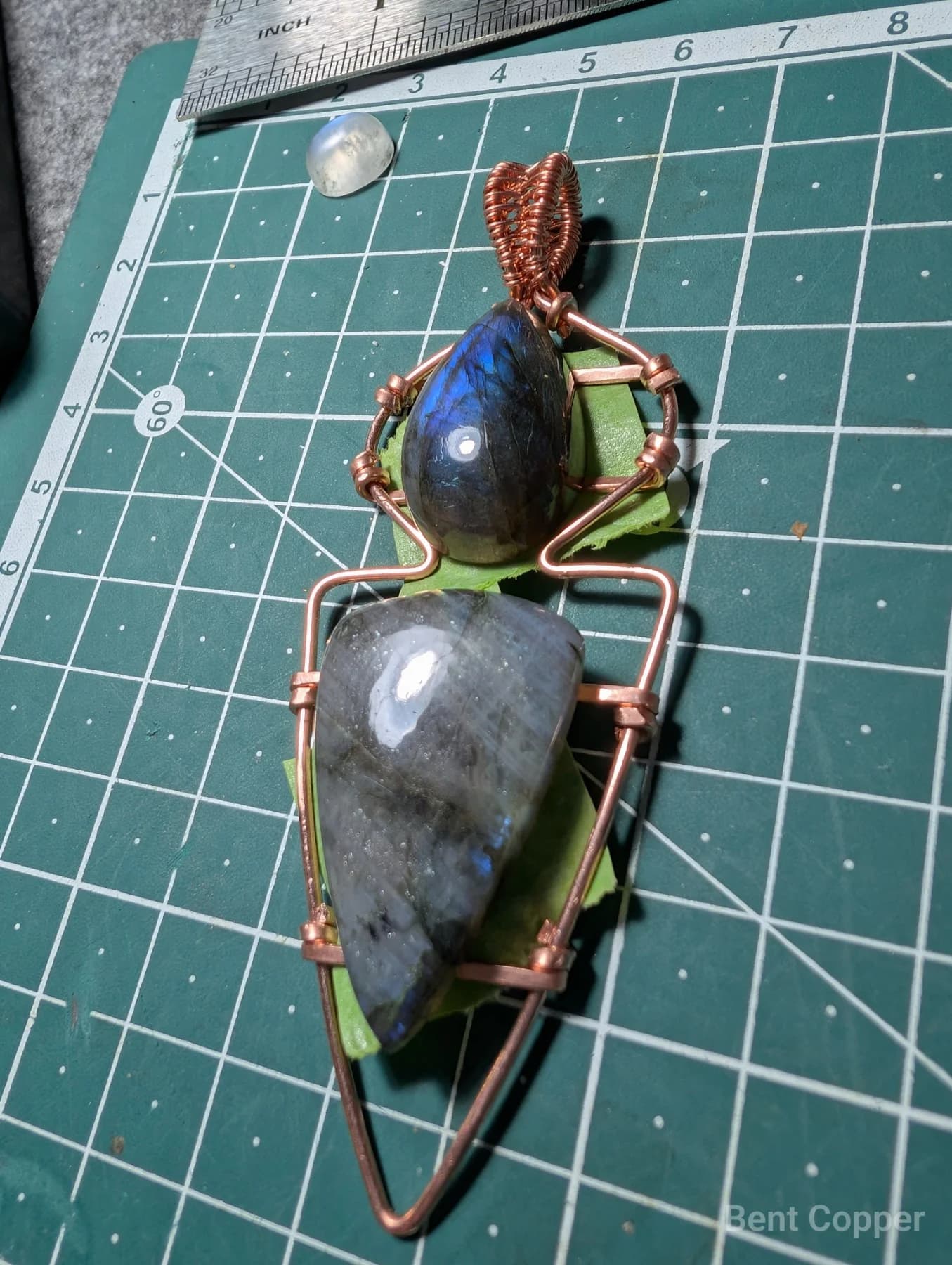 Gaia ,  handmade copper wire wrapped labradorite jewellery, view 7