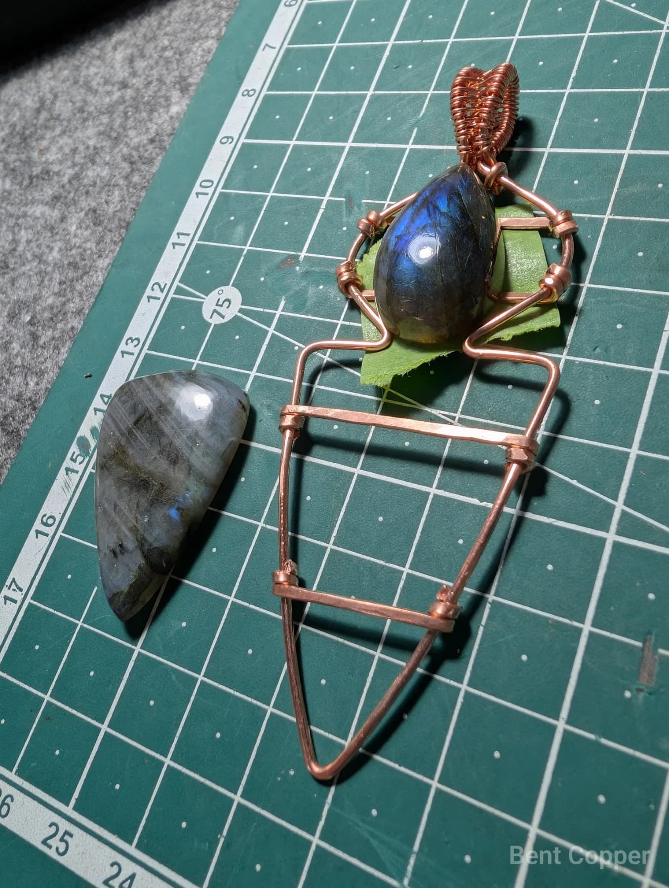 Gaia ,  handmade copper wire wrapped labradorite jewellery, view 8