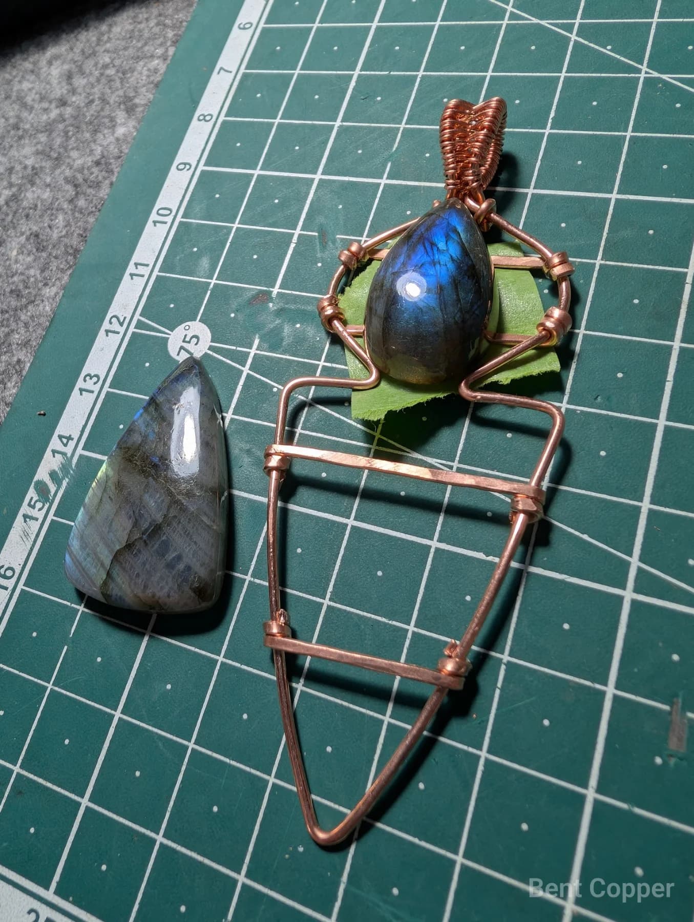 Gaia ,  handmade copper wire wrapped labradorite jewellery, view 9